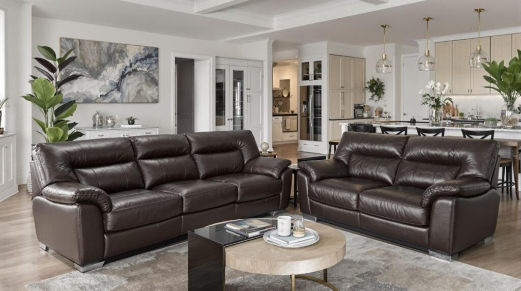 Configuration of Full Grain Leather Sofa