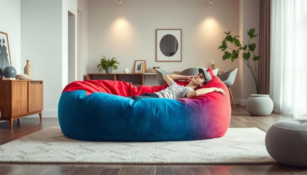 Contemporary design bean bag lounger