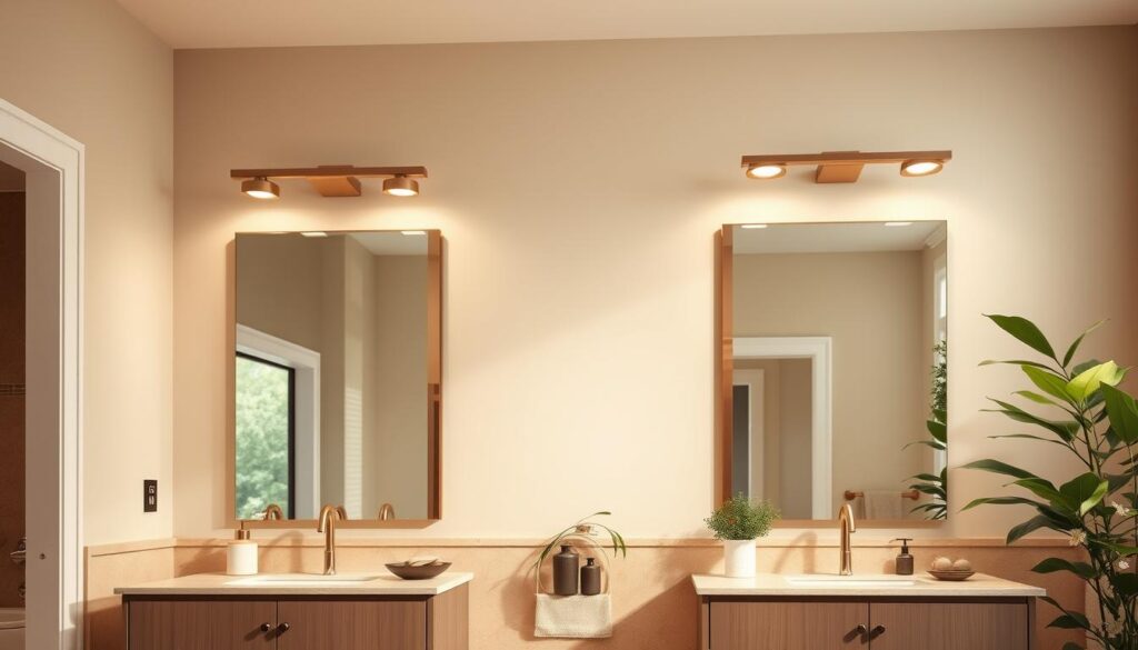 Coordinated bathroom design with matching fixtures