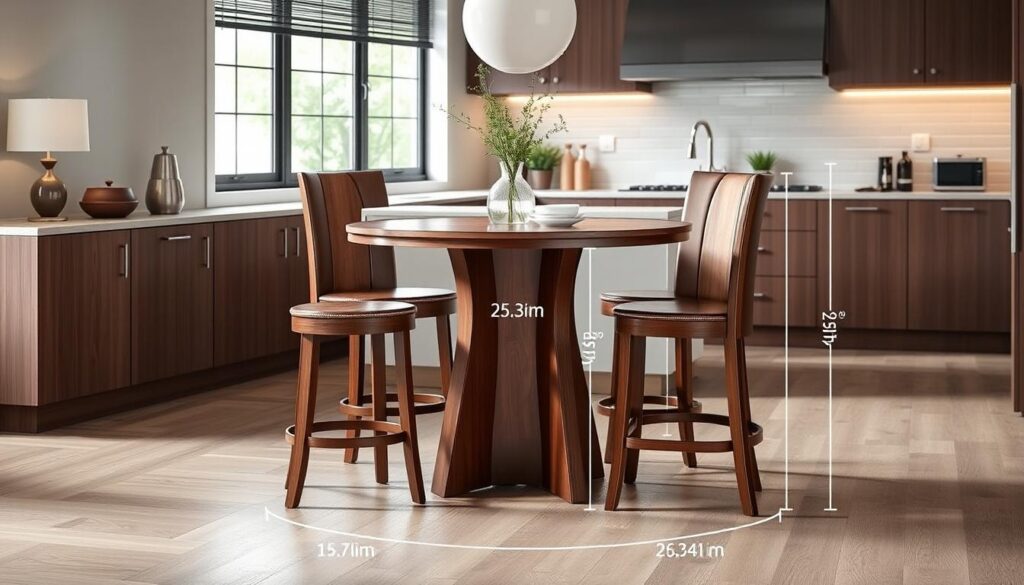 Counter height dining table measurements