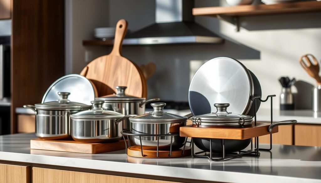 Countertop organizers for kitchen storage