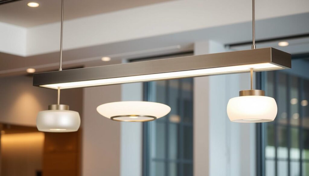 Custom finishes for linear LED pendant lights