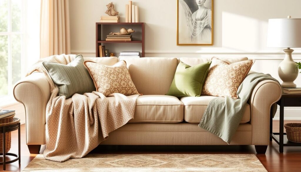 Custom-fit slipcovers for 84-inch couch