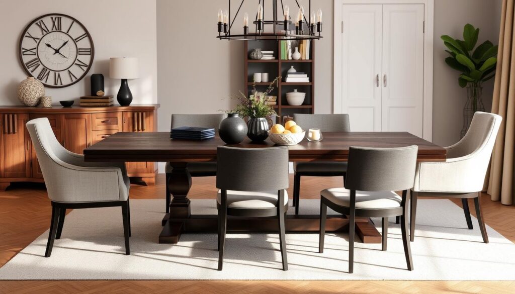 Dark brown dining table styles