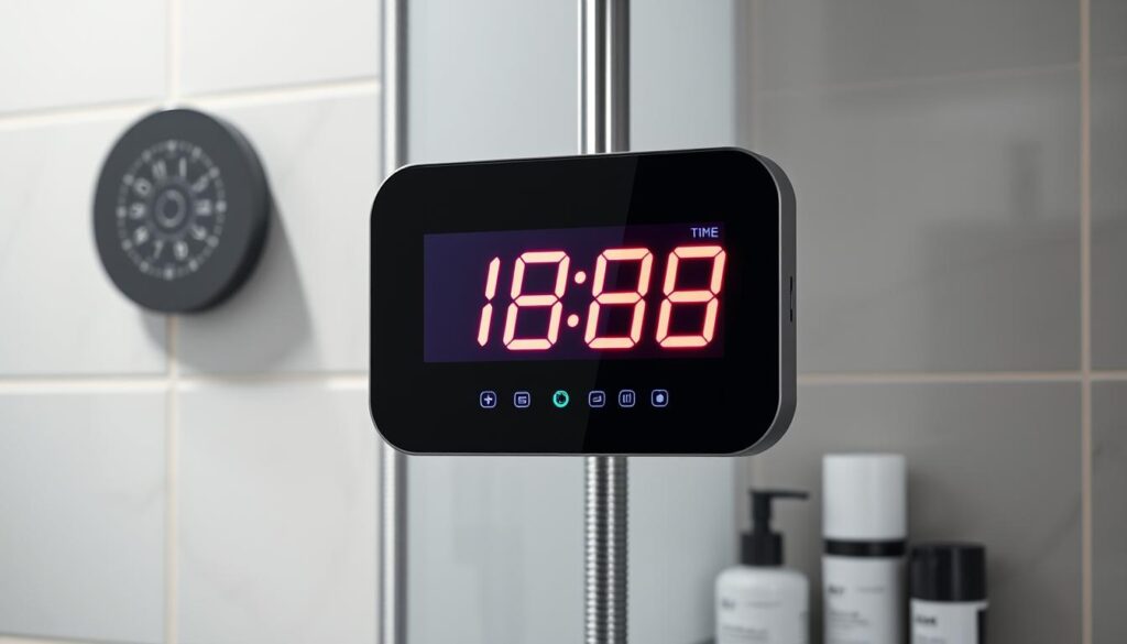 Digital shower timer display