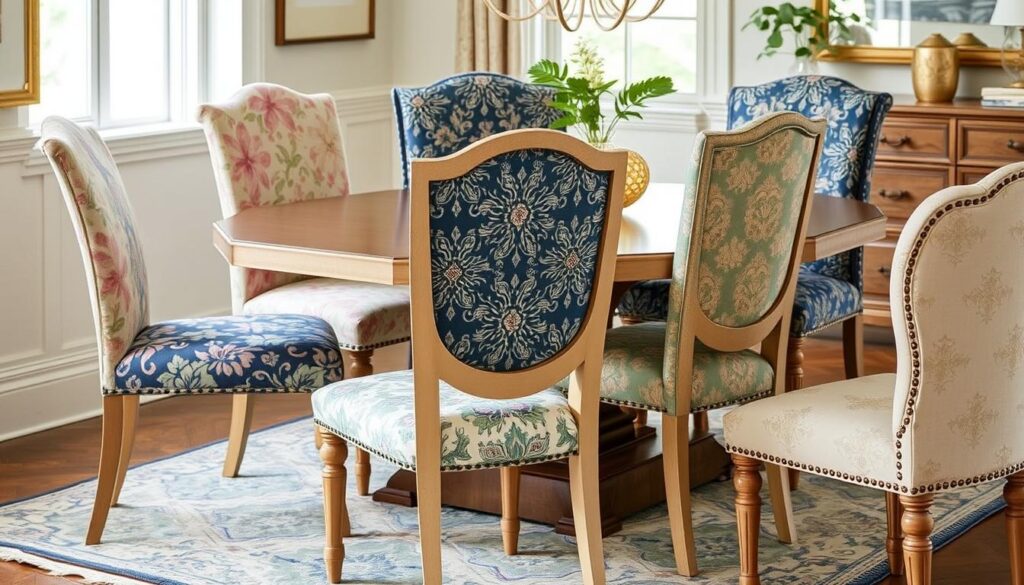 Dining chair colors and patterns