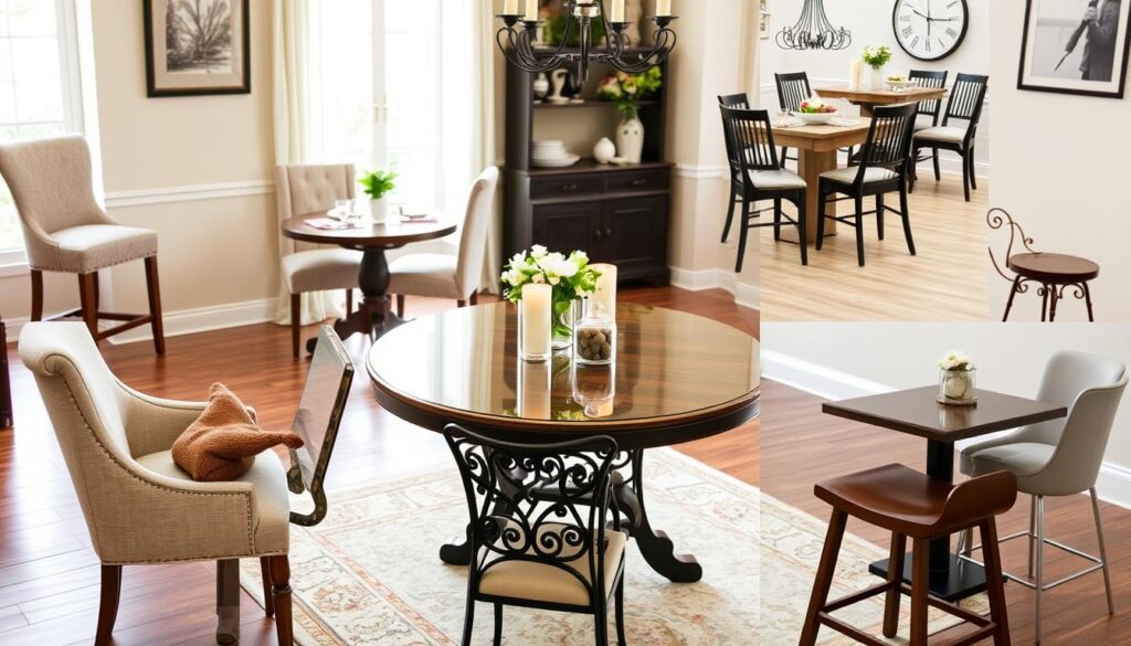 Diverse dining table styles