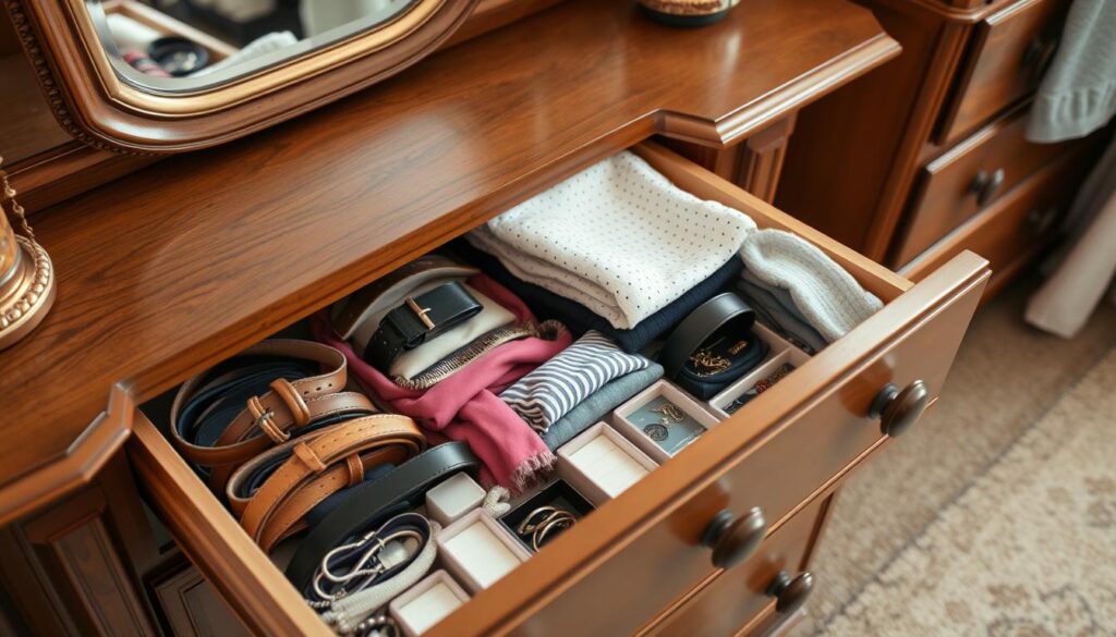 Dresser drawer organization