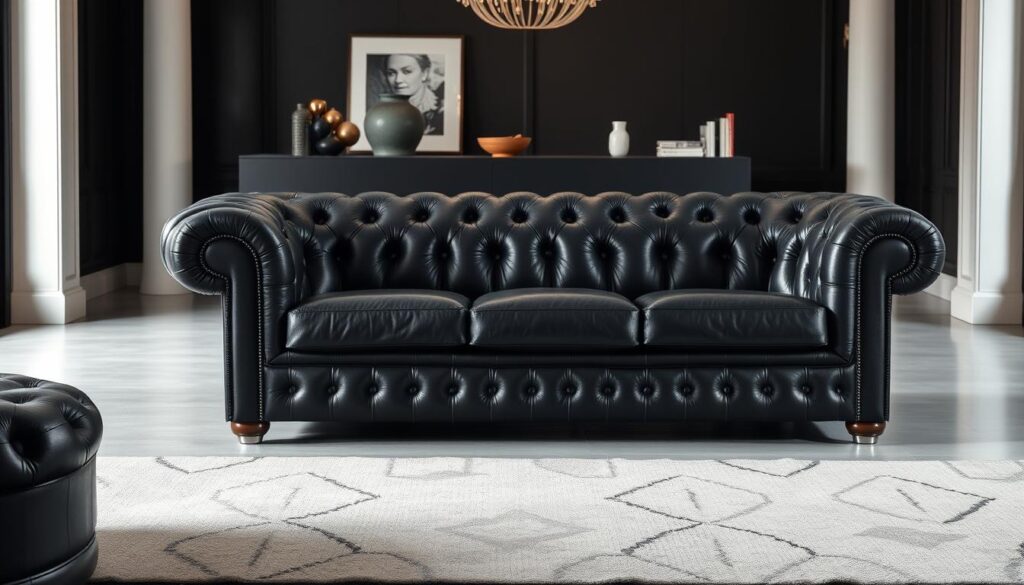 Ergonomic design of Chesterfield sofa