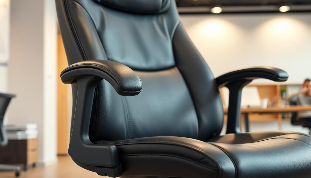 Ergonomic features in leather office chairs