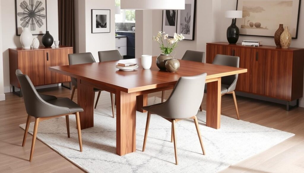 Extendable dining table modern solution