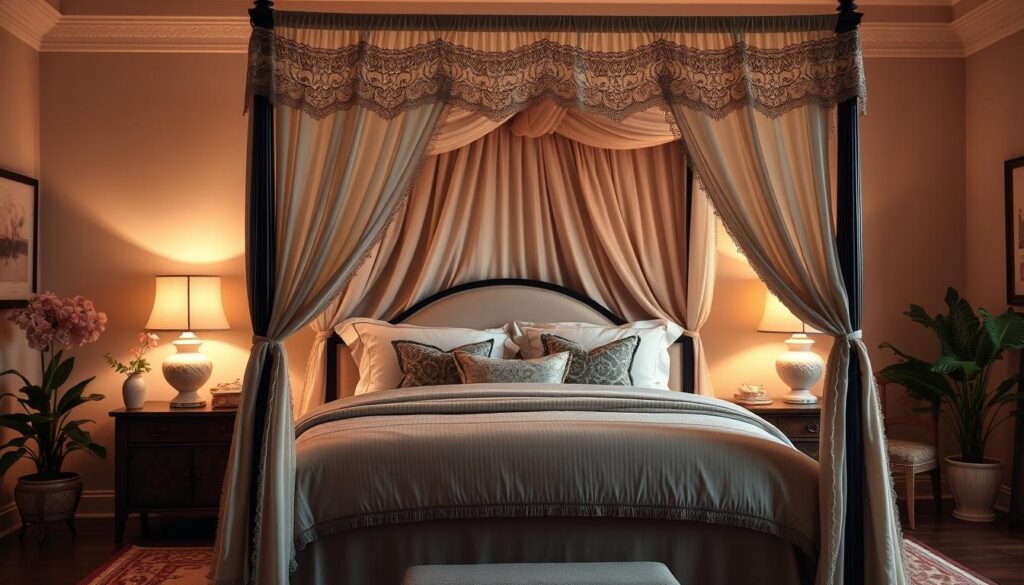 Four poster bed canopy styles