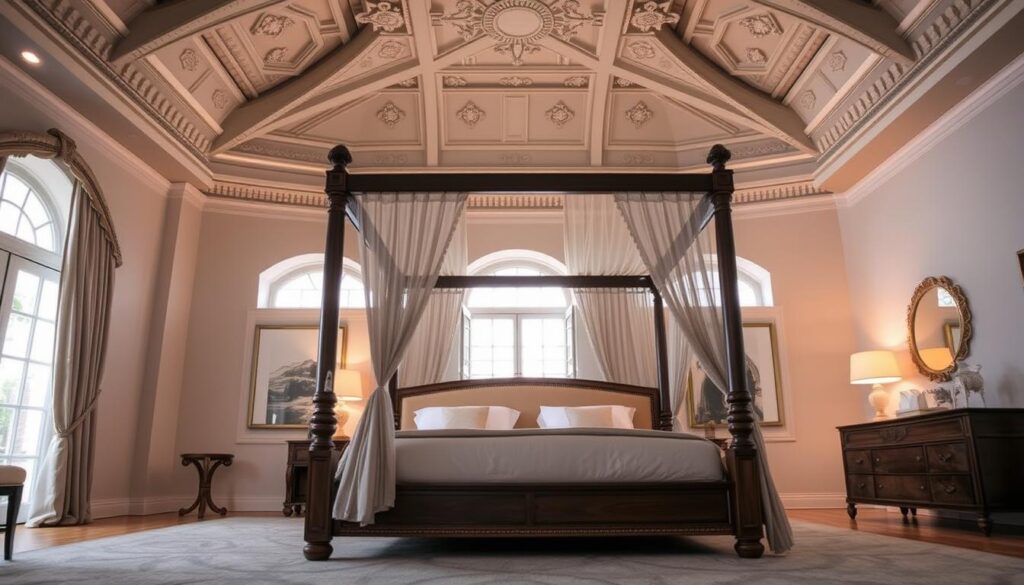 Four-poster bed ceiling height