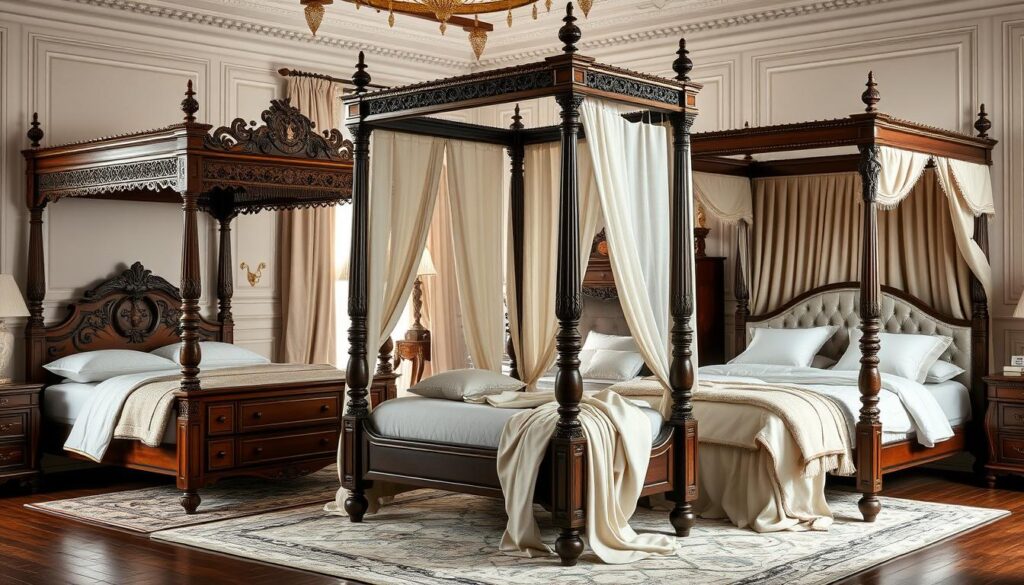 Four-poster bed evolution