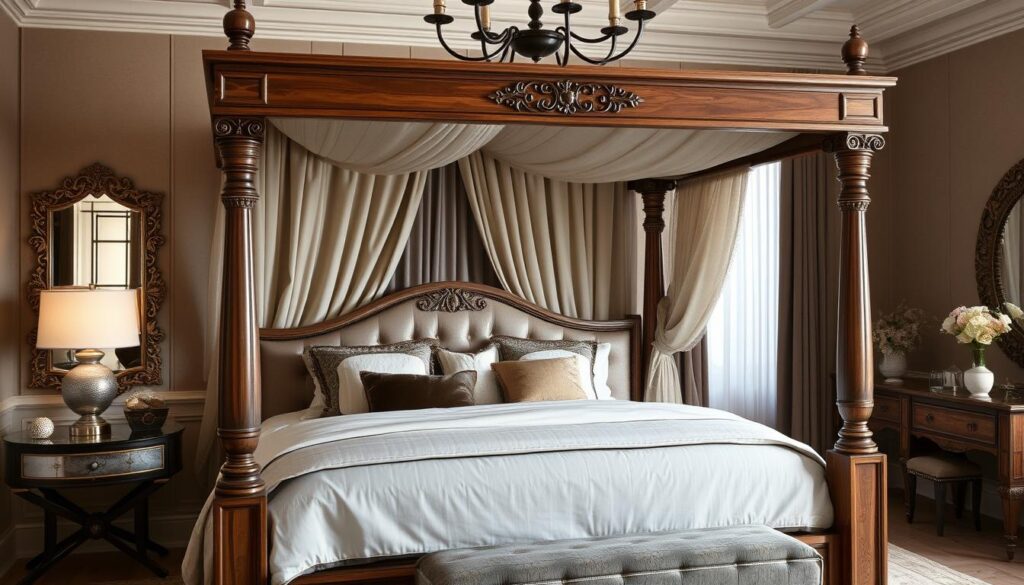 Four-poster bed materials