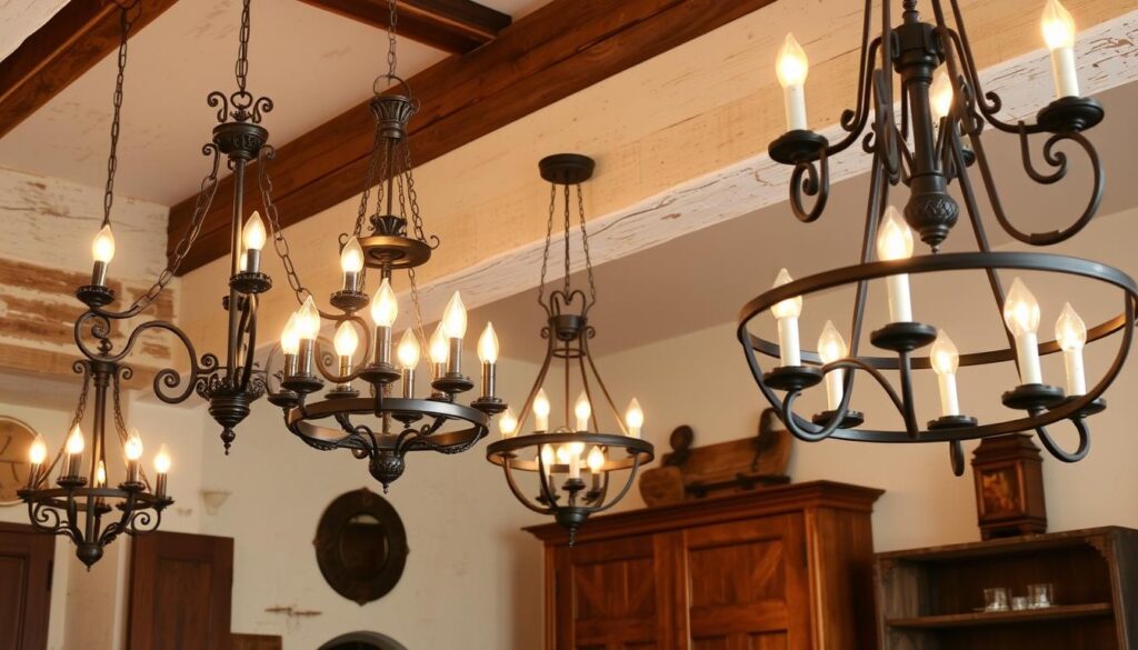 French farmhouse-style lighting fixtures