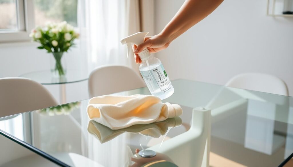 Glass table care and cleaning