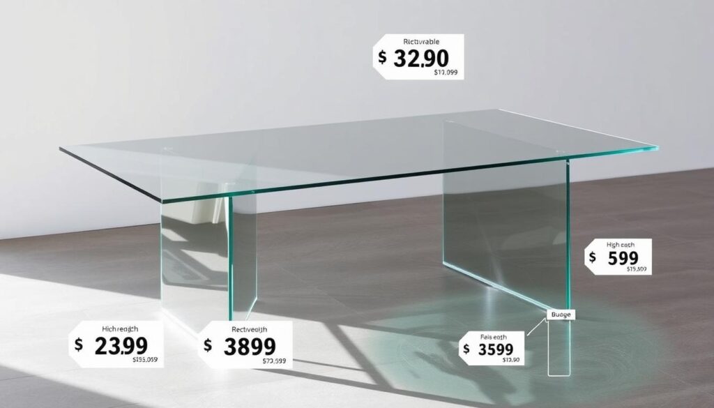 Glass table prices comparison