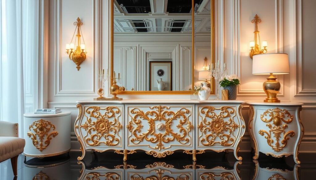 Gold accents in interior design