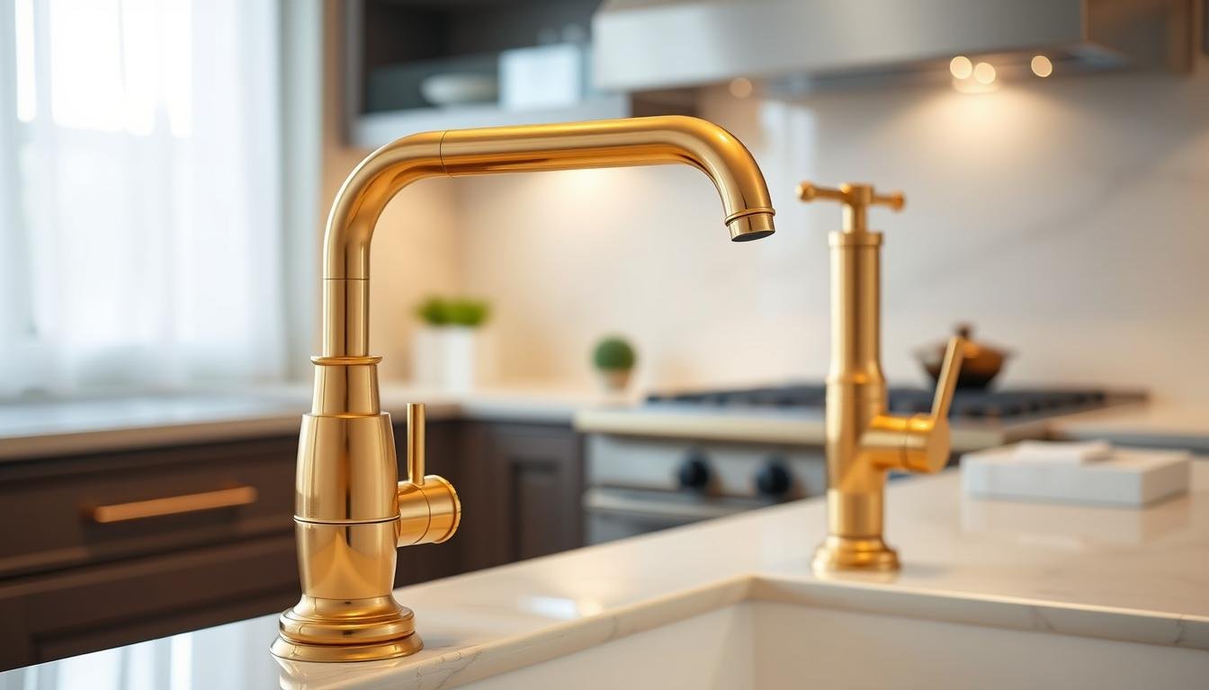 Gold Water Dispenser Sink Faucet Short