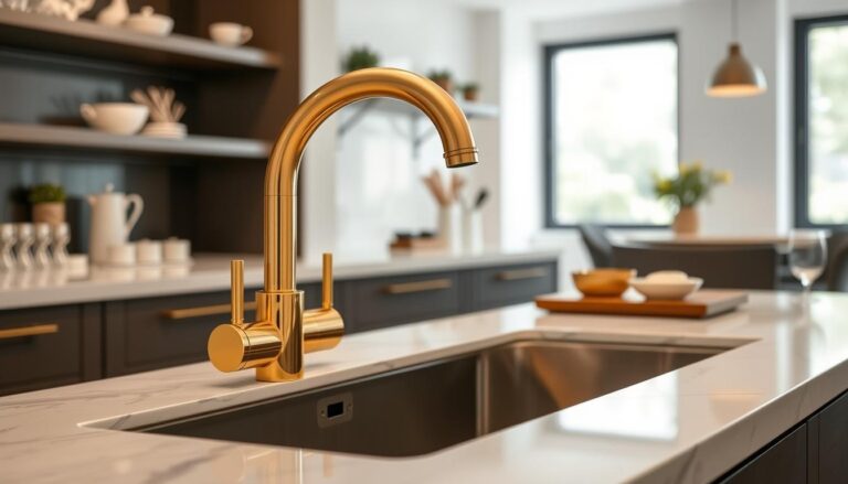 Gold water dispenser sink faucet installation