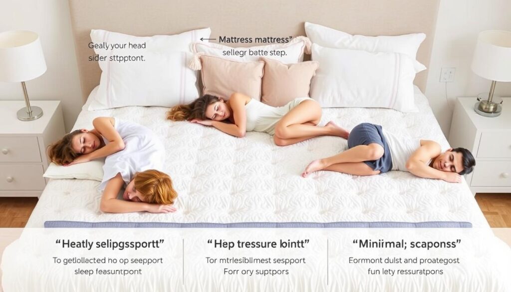 Hampton and Rhodes mattress suitability for different sleep positions