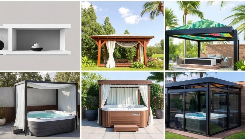 Hot tub canopy design options