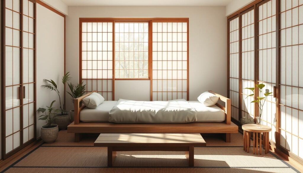 Japanese daybed in small space design