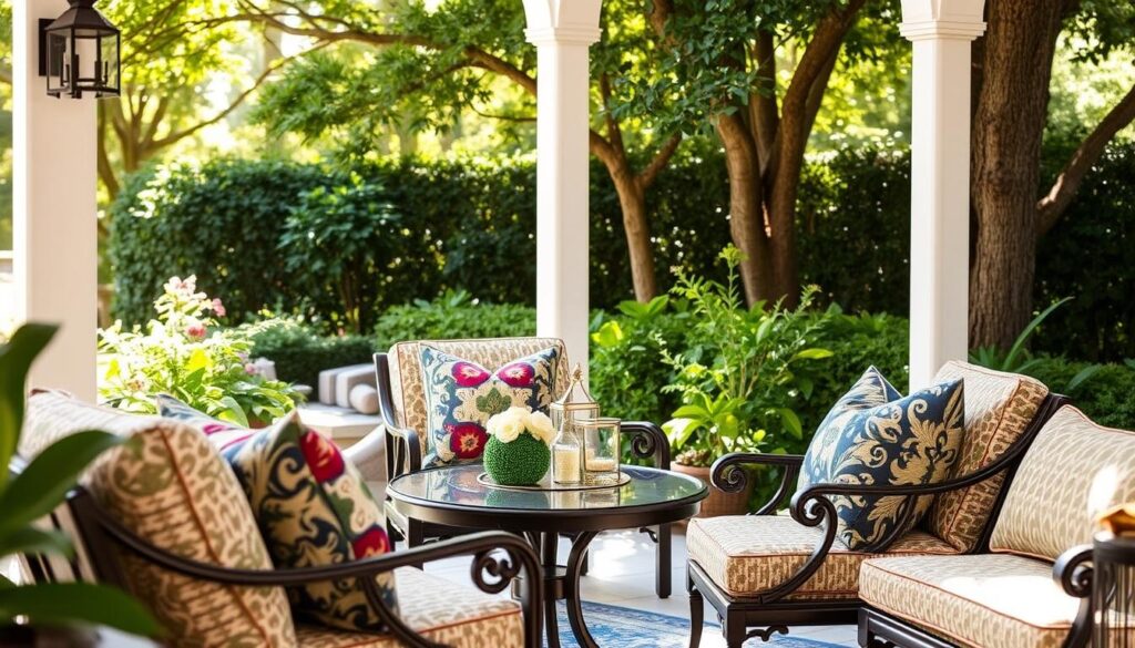 Kathy Ireland cushions for comfortable outdoor seating