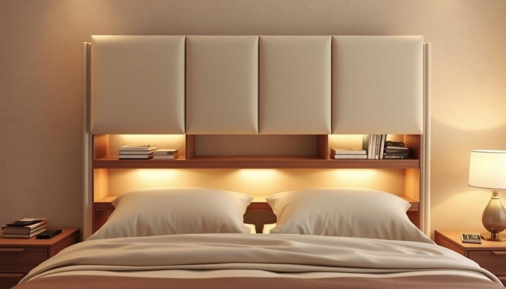 King size headboard storage components