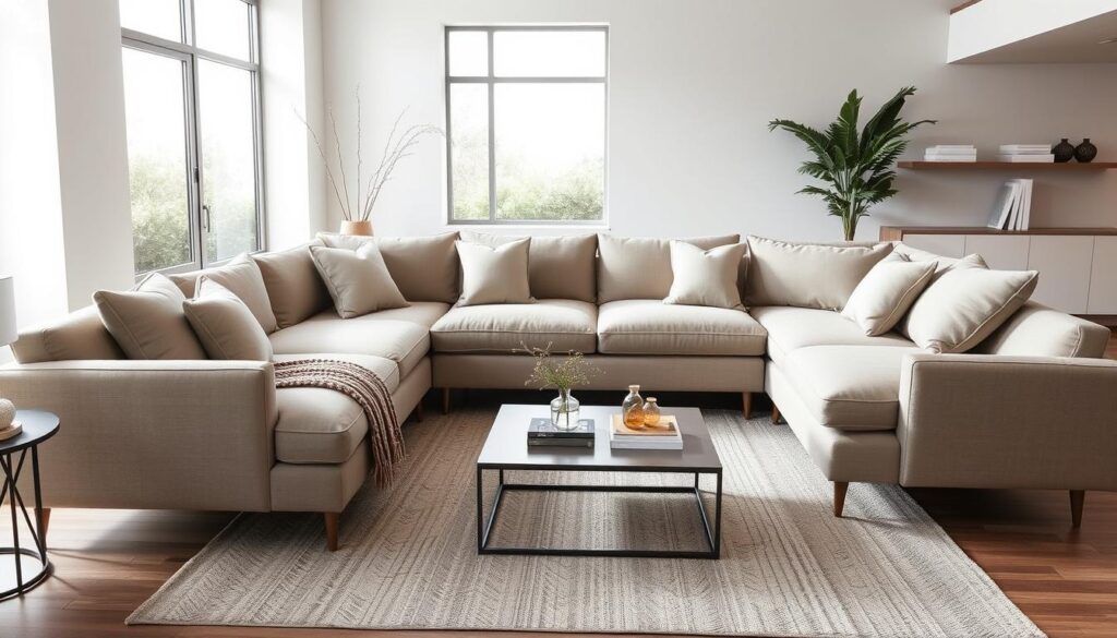 L-shaped sectional with chaise lounge