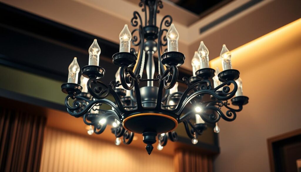 LED chandeliers with dimmable lighting