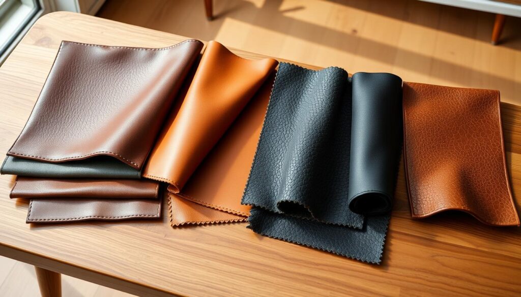 Leather finishes and color options