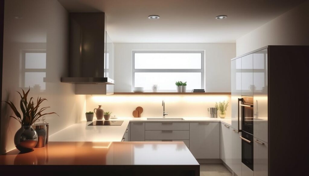 Light distribution in kitchen design