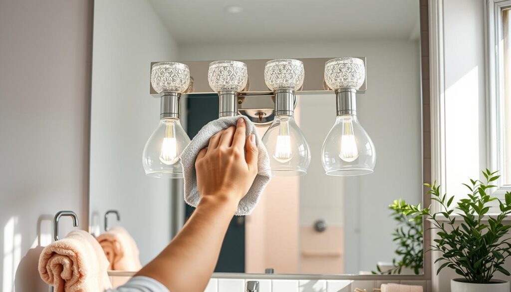 Light fixture cleaning