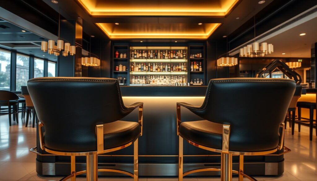 Luxury bar seating style elements