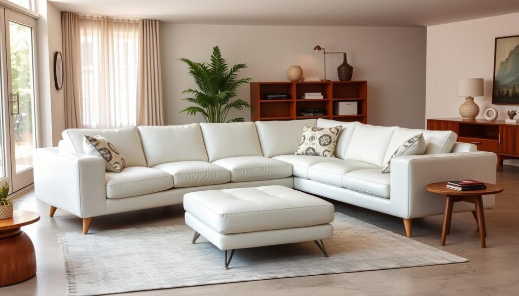 MCM sectional sofa with modular design