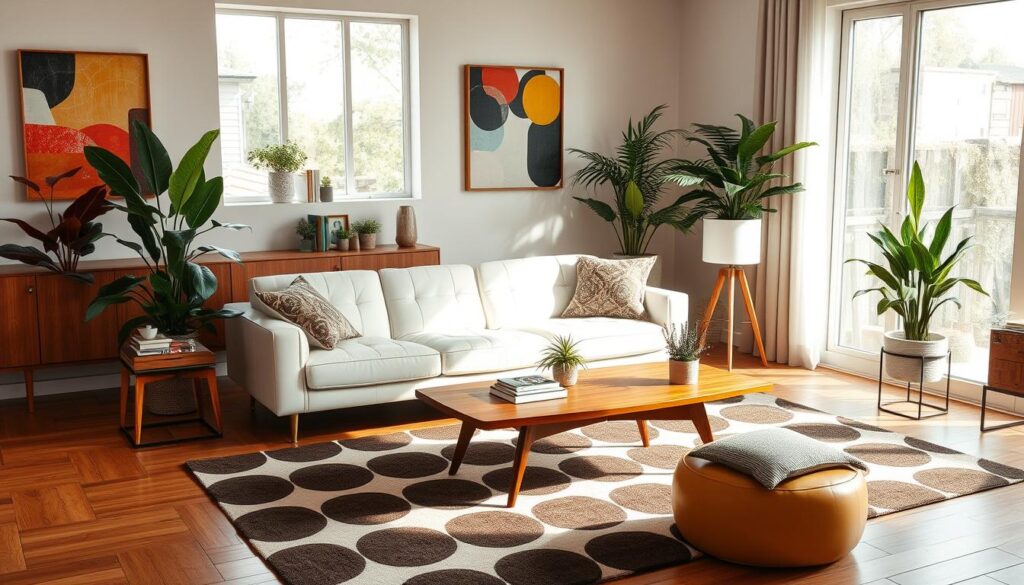 Mid century modern design living room