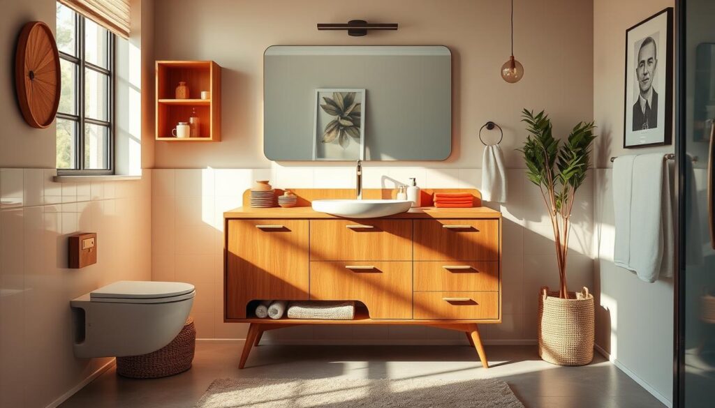 Mid-century modern vanity styles