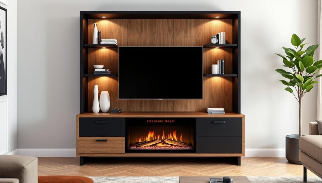 Modern TV stand design with contemporary styling