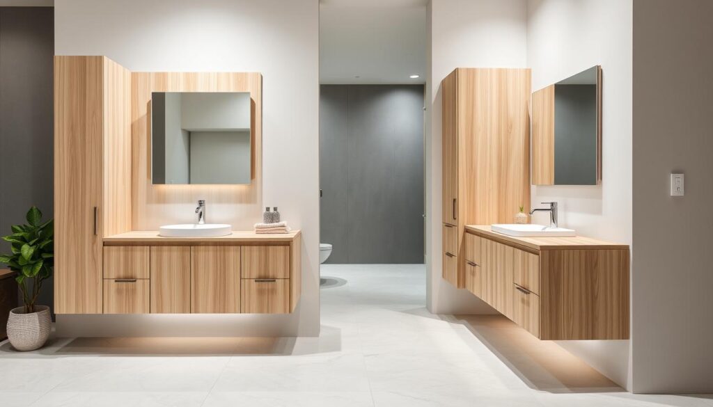 Modern wood vanity designs