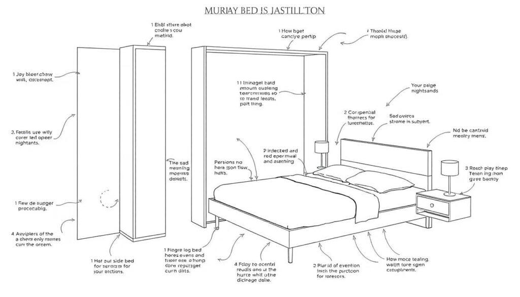 Murphy bed installation diagram