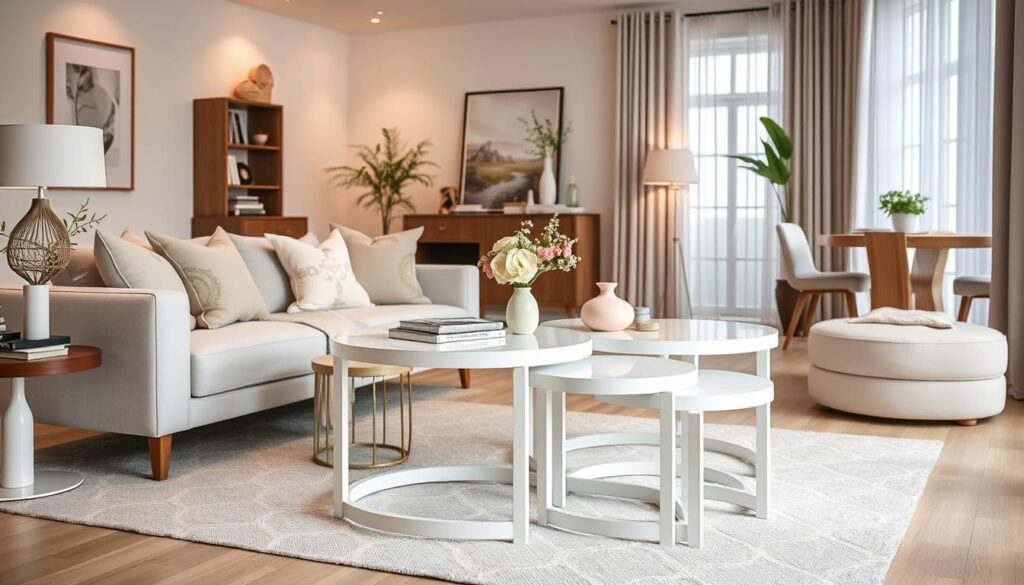 Nested table sets in home decor