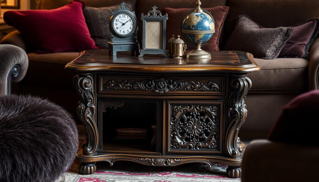 Old World accent table styling