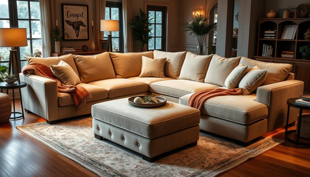 Oversized sectional with chaise