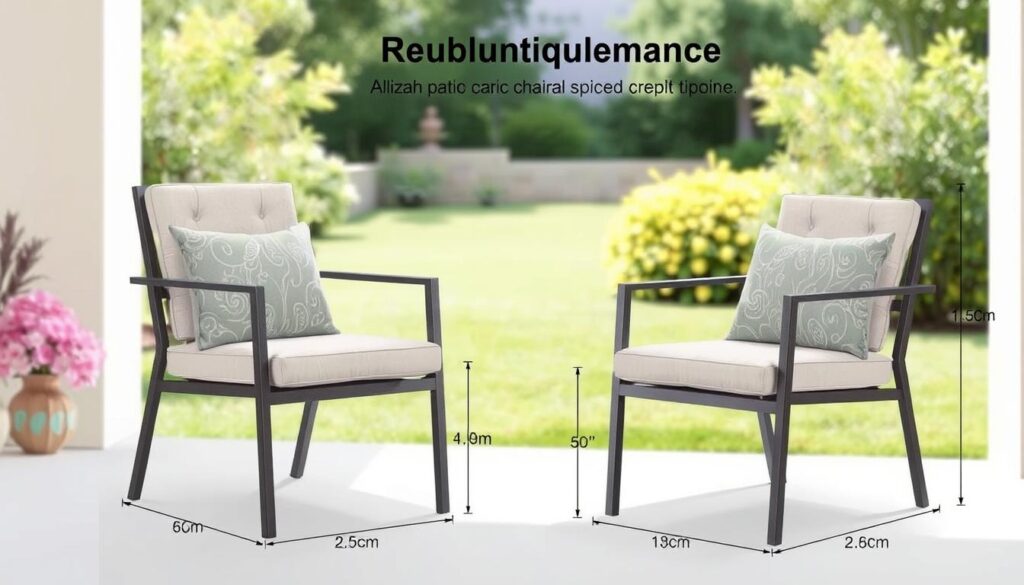 Patio chair dimensions