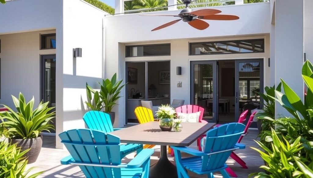 Patio transformation with Acapulco chairs