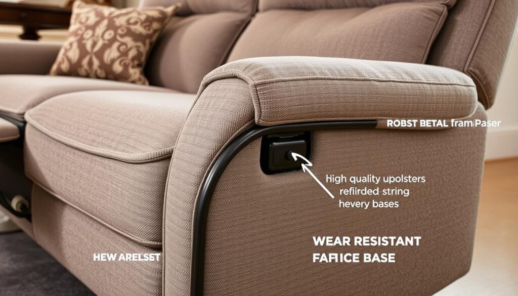 Power glider reclining loveseat durability features