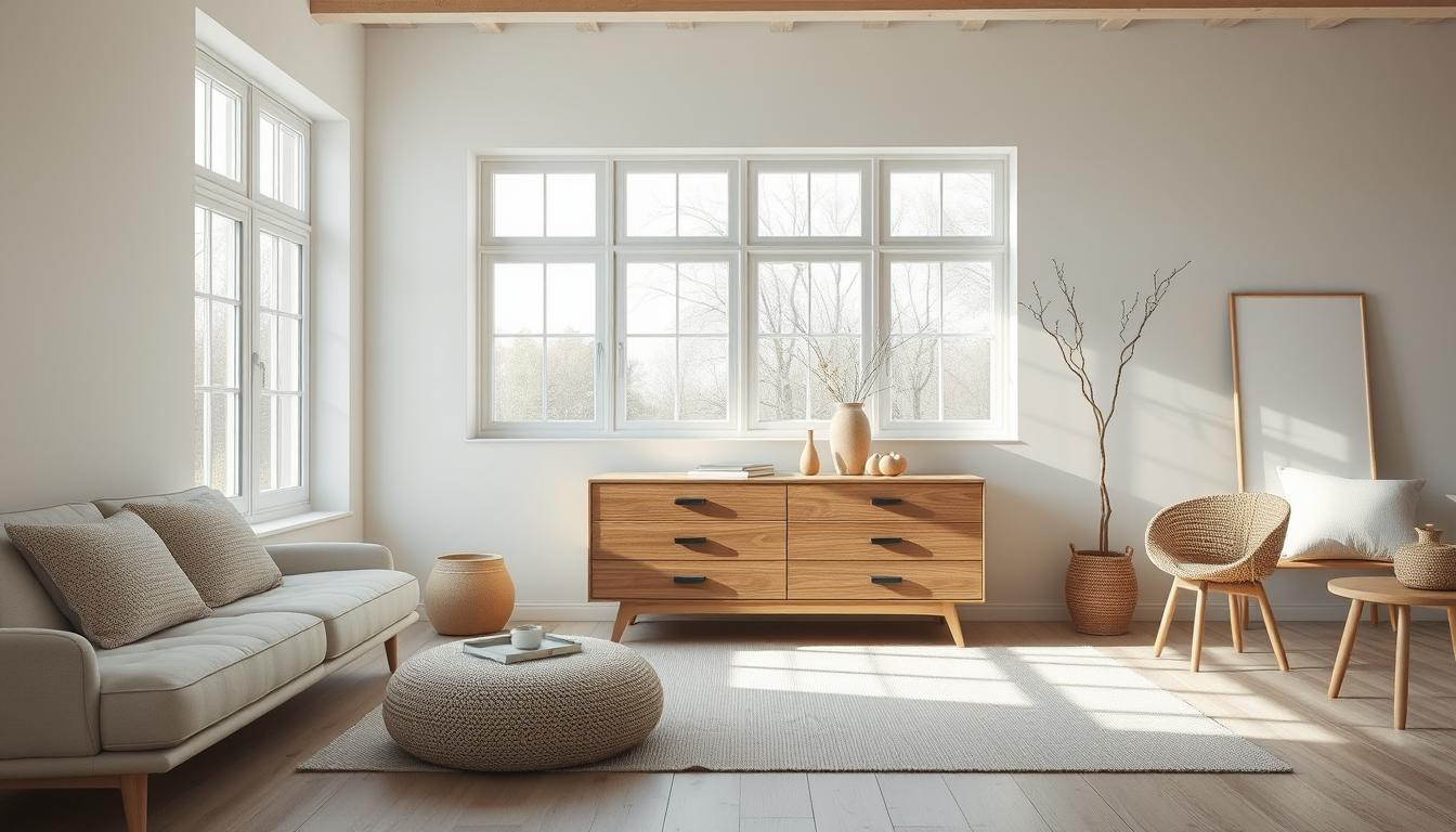 Picture of White and Oak Dresser: How To Design Your Scandinavian Style