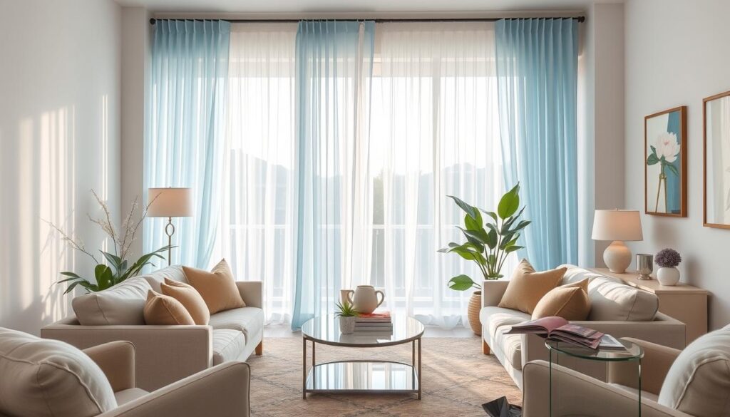 Sheer curtains for living room